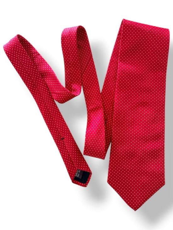 Cromley & Finch Other - Cromley & Finch Red Polka Dot Silk Tie Vintage London Handmade